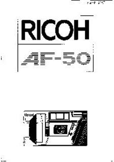 Ricoh AF 50 manual. Camera Instructions.